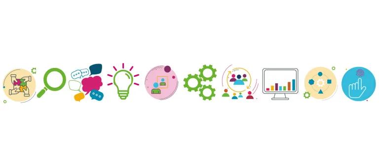 10 circular images representing the 10 Skills for Success